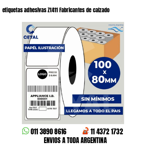 etiquetas adhesivas Zt411 Fabricantes de calzado