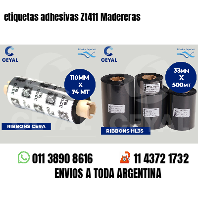 etiquetas adhesivas Zt411 Madereras