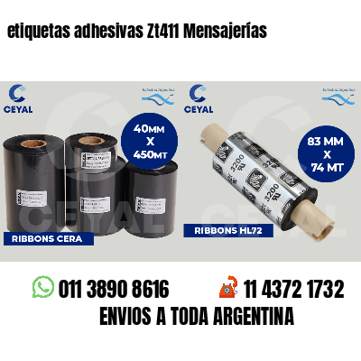 etiquetas adhesivas Zt411 Mensajerías