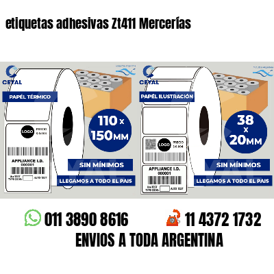 etiquetas adhesivas Zt411 Mercerías