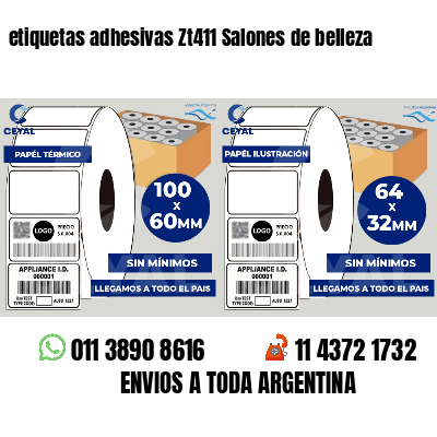 etiquetas adhesivas Zt411 Salones de belleza