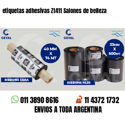 etiquetas adhesivas Zt411 Salones de belleza