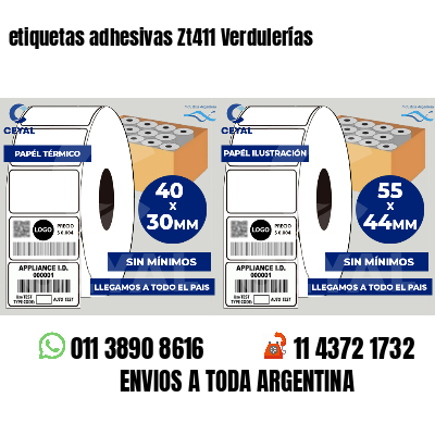 etiquetas adhesivas Zt411 Verdulerías