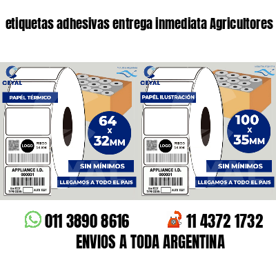 etiquetas adhesivas entrega inmediata Agricultores