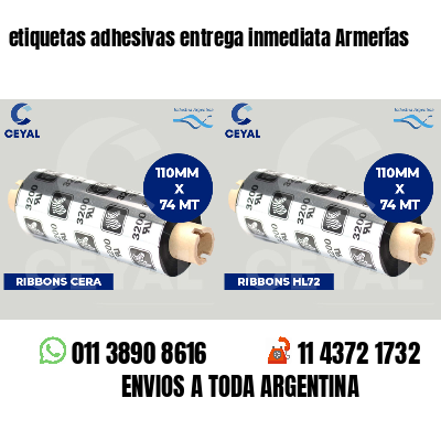 etiquetas adhesivas entrega inmediata Armerías