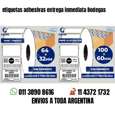 etiquetas adhesivas entrega inmediata Bodegas