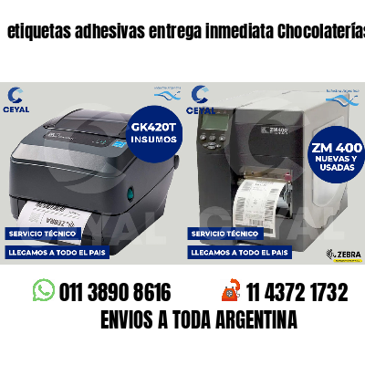 etiquetas adhesivas entrega inmediata Chocolaterías