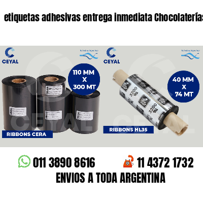 etiquetas adhesivas entrega inmediata Chocolaterías