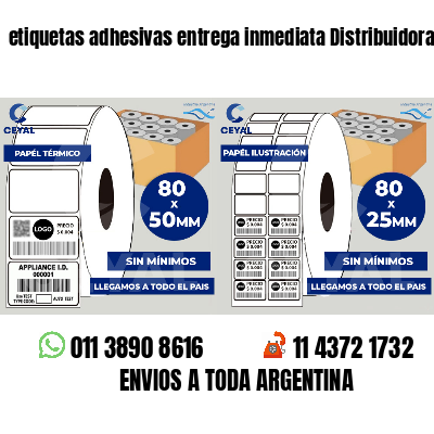 etiquetas adhesivas entrega inmediata Distribuidoras