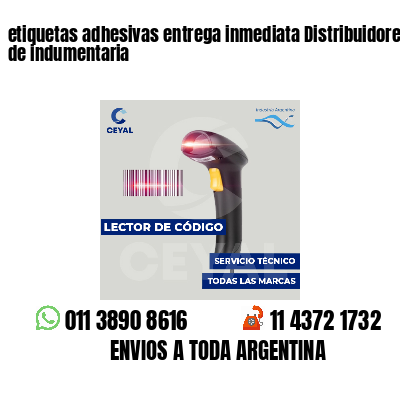 etiquetas adhesivas entrega inmediata Distribuidores de indumentaria