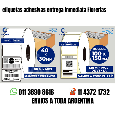 etiquetas adhesivas entrega inmediata Florerías