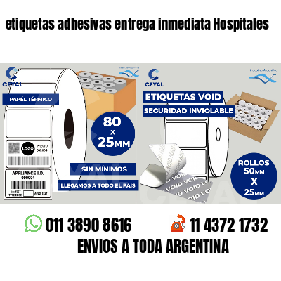 etiquetas adhesivas entrega inmediata Hospitales