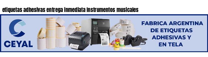 etiquetas adhesivas entrega inmediata Instrumentos musicales