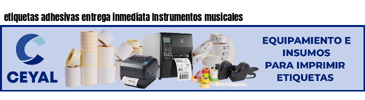 etiquetas adhesivas entrega inmediata Instrumentos musicales