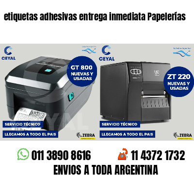 etiquetas adhesivas entrega inmediata Papelerías