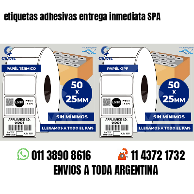 etiquetas adhesivas entrega inmediata SPA