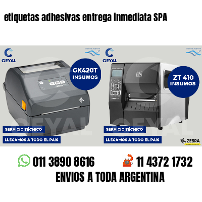 etiquetas adhesivas entrega inmediata SPA