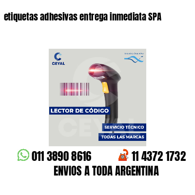 etiquetas adhesivas entrega inmediata SPA