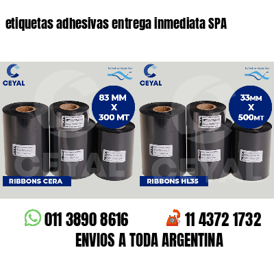 etiquetas adhesivas entrega inmediata SPA