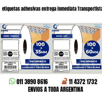 etiquetas adhesivas entrega inmediata Transportistas