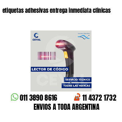 etiquetas adhesivas entrega inmediata clinicas