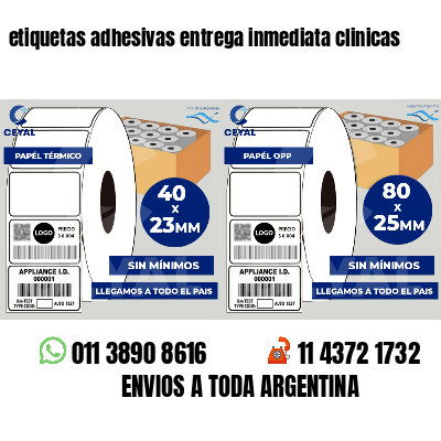 etiquetas adhesivas entrega inmediata clinicas