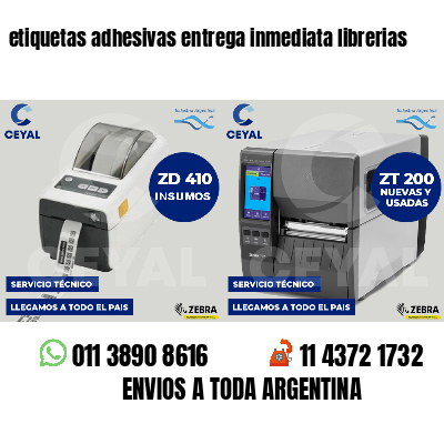 etiquetas adhesivas entrega inmediata librerias