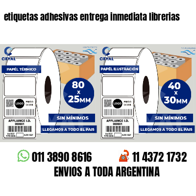 etiquetas adhesivas entrega inmediata librerias