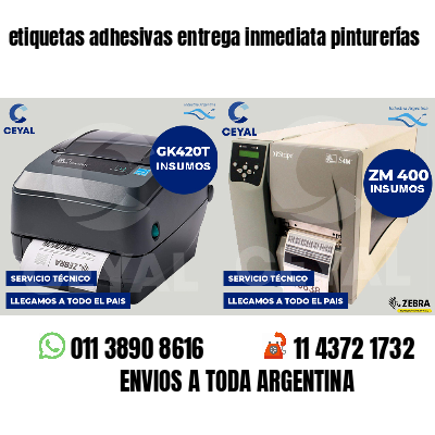 etiquetas adhesivas entrega inmediata pinturerías