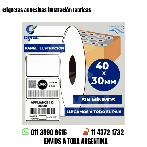 etiquetas adhesivas ilustración fabricas