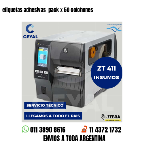 etiquetas adhesivas  pack x 50 colchones