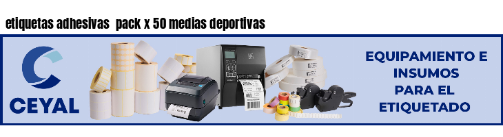 etiquetas adhesivas  pack x 50 medias deportivas