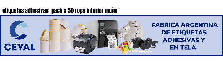 etiquetas adhesivas  pack x 50 ropa interior mujer