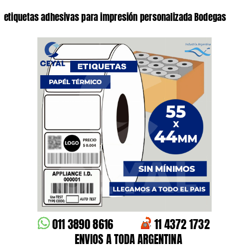 etiquetas adhesivas para impresión personalizada Bodegas