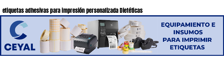 etiquetas adhesivas para impresión personalizada Dietéticas