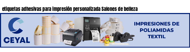 etiquetas adhesivas para impresión personalizada Salones de belleza