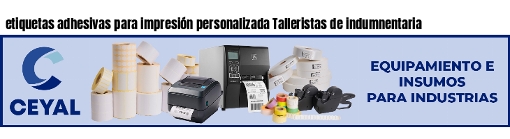 etiquetas adhesivas para impresión personalizada Talleristas de indumnentaria