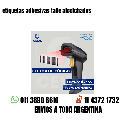 etiquetas adhesivas talle alcolchados