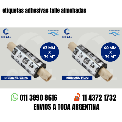 etiquetas adhesivas talle almohadas