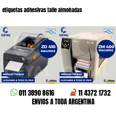 etiquetas adhesivas talle almohadas