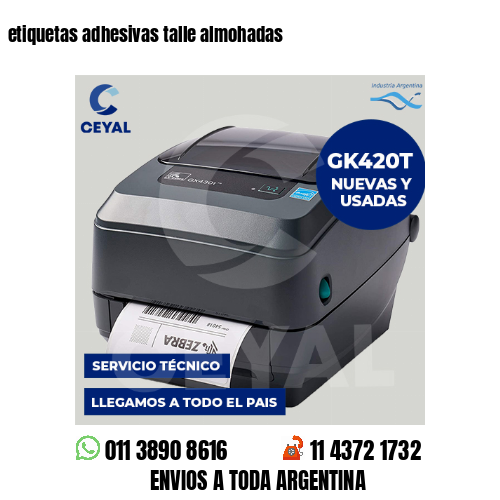 etiquetas adhesivas talle almohadas