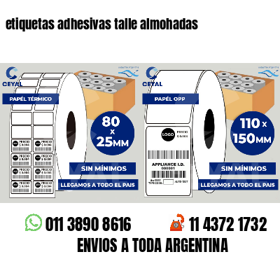 etiquetas adhesivas talle almohadas