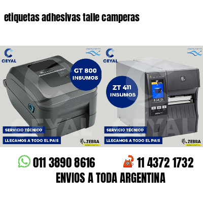 etiquetas adhesivas talle camperas