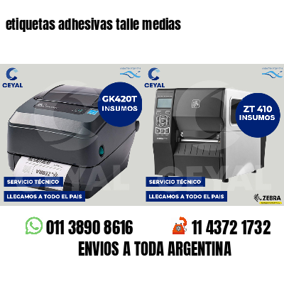 etiquetas adhesivas talle medias