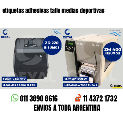 etiquetas adhesivas talle medias deportivas