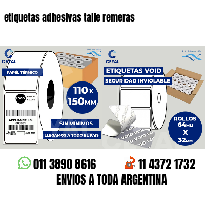 etiquetas adhesivas talle remeras