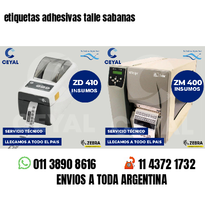 etiquetas adhesivas talle sabanas