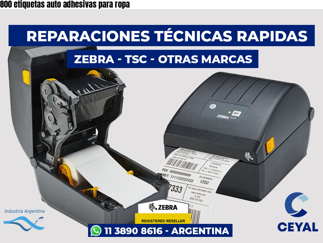 800 etiquetas auto adhesivas para ropa