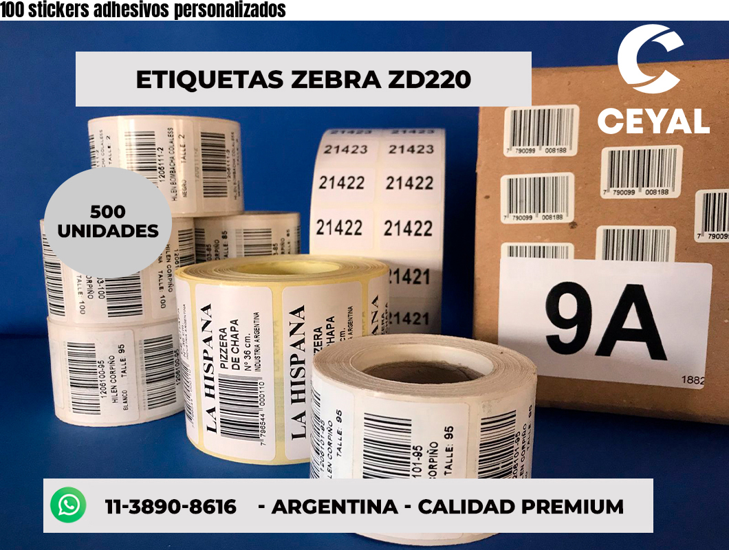 100 stickers adhesivos personalizados