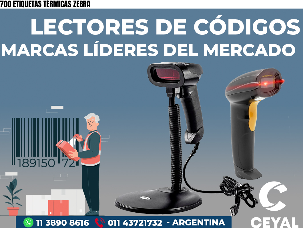 700 ETIQUETAS TÉRMICAS ZEBRA